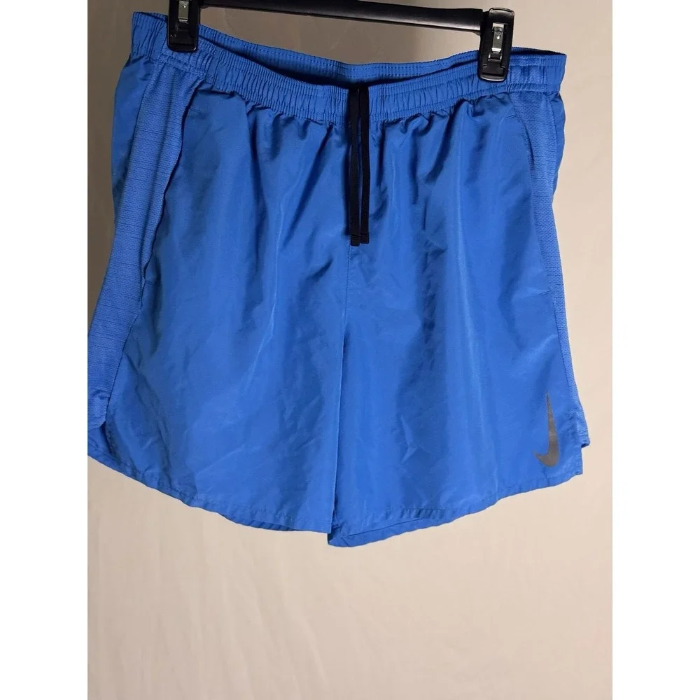 Nike - Dri-FIT Running Shorts Mesh Side Panel - Blue - Large - Mens‎